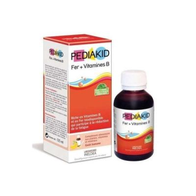 PEDIAKID - Sirop fer + vitamine b enfants 125ml