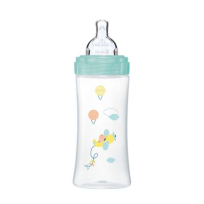 DODIE BIBERON ANTI COLIQUE TETINE PLATE 330ML 6MOIS+