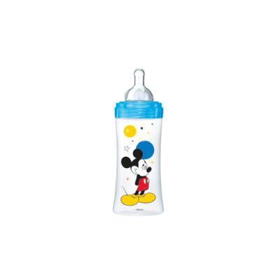 DODIE BIBERON INITIATION+ 330ML MICKEY BLEU +6 M TET RONDE 3 VIT D3