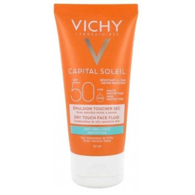 VICHY  CAPITAL SOLEIL EMULSION PROTECTRICE ANTI BRILLANCE PEAU MIXTE A GRASSE 50 ML SPF 50 + 