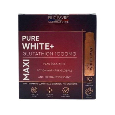 ERIC FAVRE - Pure white + glutathion 1000 mg maxi 10 shots de 25 ml