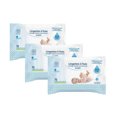 GILBERT - Lingette a l'eau pack de 3