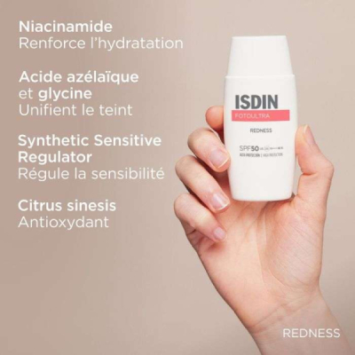 ISDIN - Ecran solaire fotoultra redness spf 50+ 50 ml