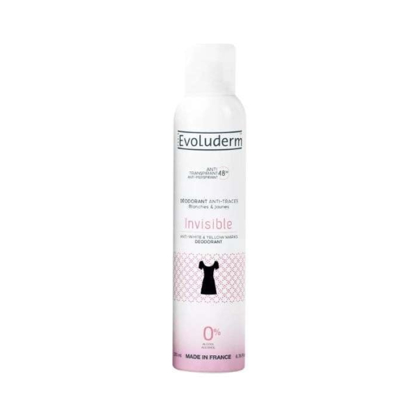 EVOLUDERM DEODORANT ANTI TRANSPIRANT 48H INVISIBLE 200ML