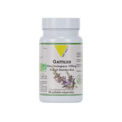 VIT'ALL+ - Gattlier vitex 200mg biologique 90 gelules vegetales