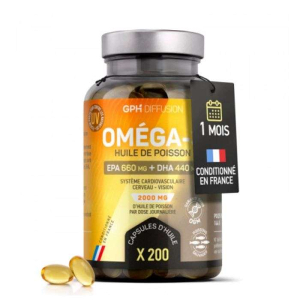 GPH DIFFUSION OMEGA 3 2000 MG 200 CAPSULES