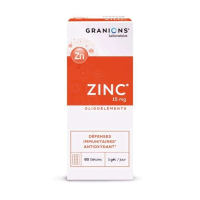 GRANIONS 1 ZINC 15MG 60 GELULES