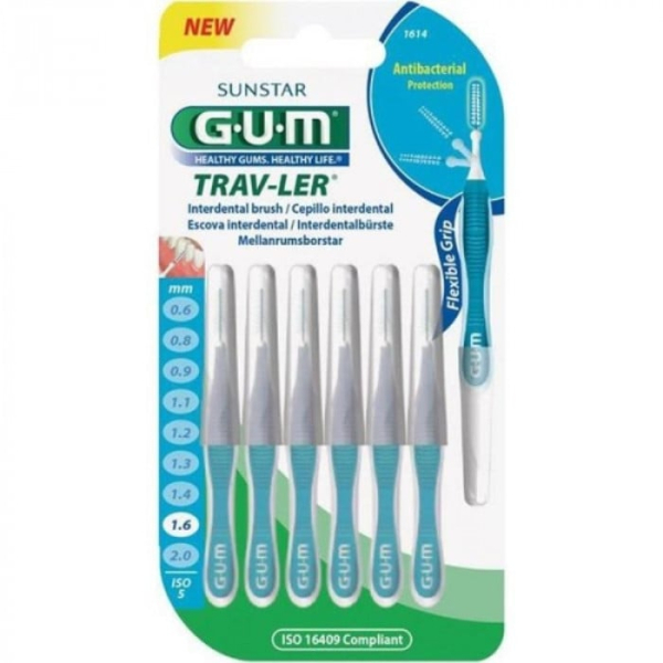GUM MANCHE PAR 4 UNITES AVEC BROSSETTE FINE 1.6 MM REF 1614
