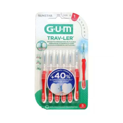 GUM BROSSETTE INETDENTAIRE REUTILISABLE 0.8MM REF 1314 6 UNITES