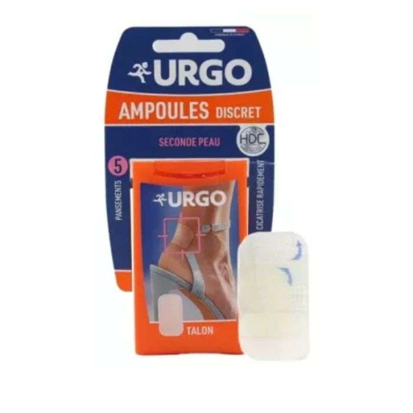 URGO - Ampoules discret seconde peau 5 pansements talon