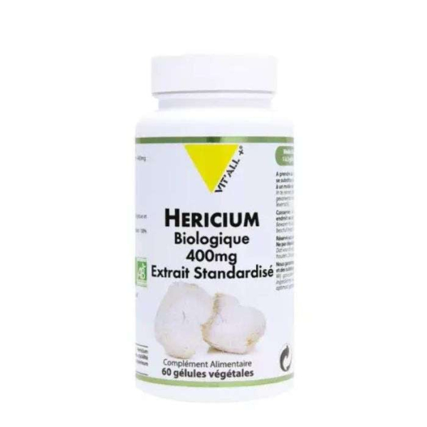 VIT'ALL+ - Hericium biologique extrait standardise 60 gelules vegetales