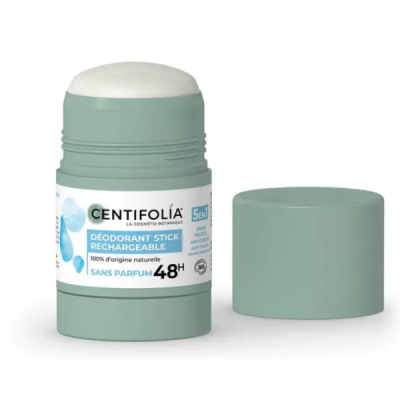 CENTIFOLIA - Deodorant stick 48h rechargeable sans parfum 50 g