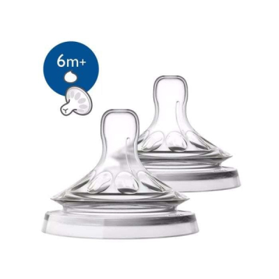 AVENT NATURAL RESPONSE LOT DE 2 TETINES 6 MOIS+ FLUX 5