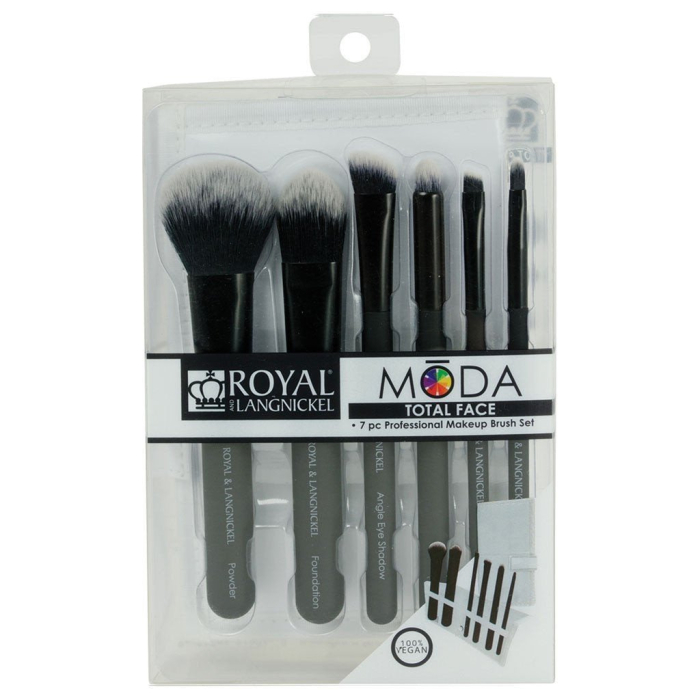 MŌDA® Total Face 7pc Black Brush Kit