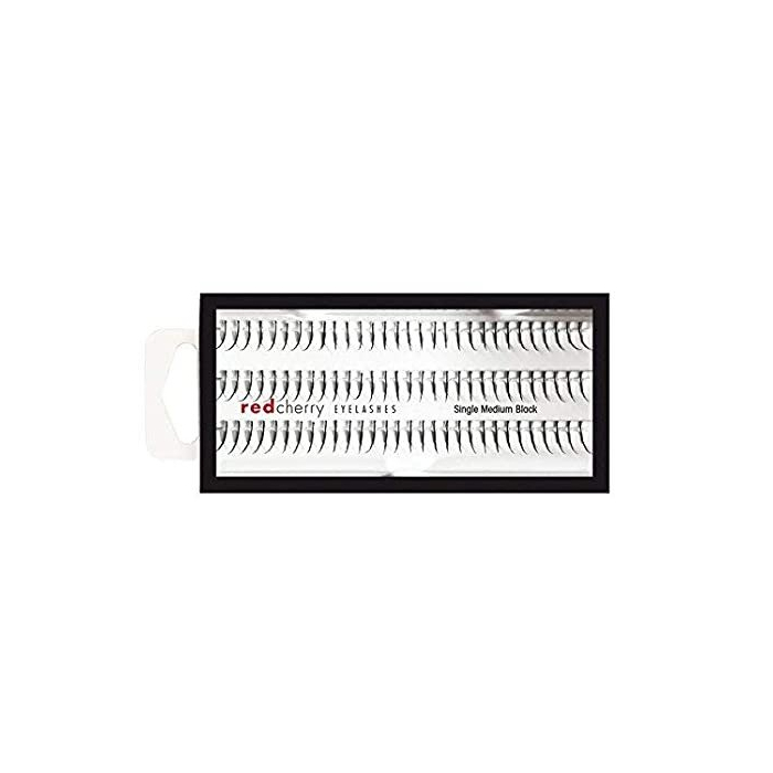 Red Cherry Eyelashes - Single Medium Black