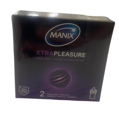 MANIX - Extrapleasure nervure forme stimulante 2 preservatifs
