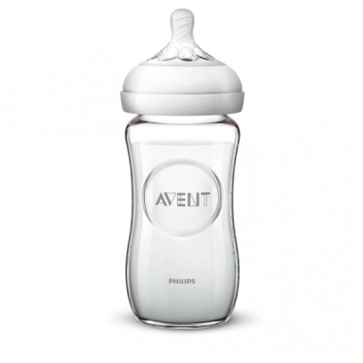 AVENT BIBERON NATURAL EN VERRE 240 ML 1MOIS+ 8 OZ