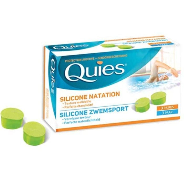 QUIES - Silicone natation adulte 3 paires