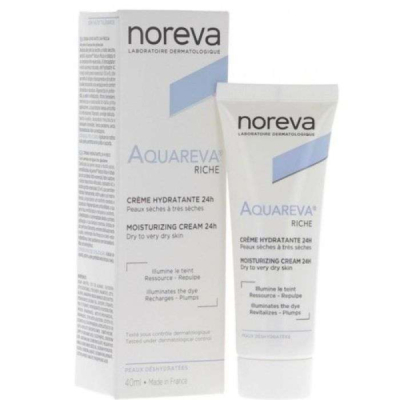 NOREVA OFFRE AQUAREVA CREME HYDRATANTE 24H TEXTURE RICHE 40ML + NOREVA AQUAREVA CREME MAINS 50 ML OFFERTE