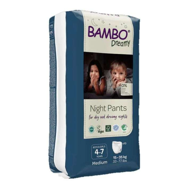 BAMBO NATURE - Dreamy night pants filles et garcons medium 4-7 ans 15-35 kg 10 unites