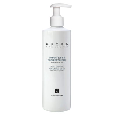 KUORA - Creme emolliente omega 3 6 et 9 peaux sensibles secs et atopique 400 ml