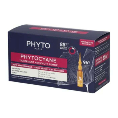 PHYTO OFFRE PHYTOCYANE TRAITEMENT ANTICHUTE FEMME CHUTE REACTIONNELLE + SHAMPOING 100 ML OFFERT