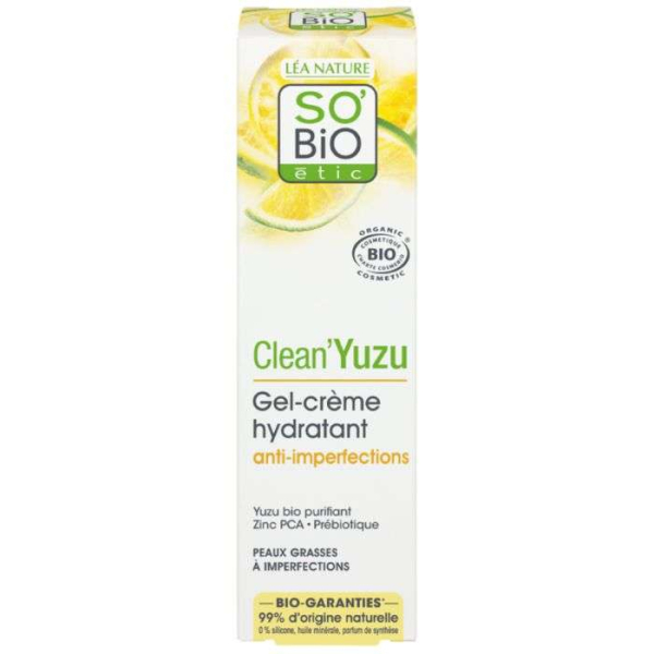 SO BIO CLEAN YUZU GEL CREME HYDRATANT 40ML