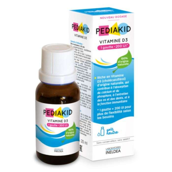 PEDIAKID - Vitamine d3 200 ui 20 ml