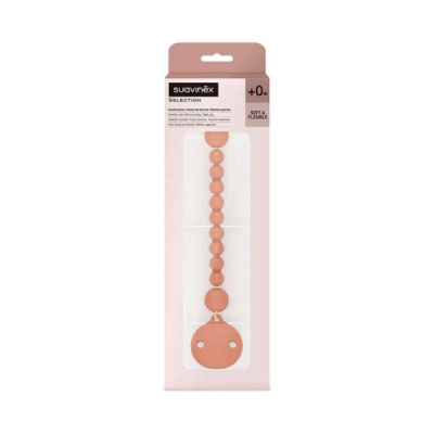 SUAVINEX SELECTION ATTACHE SUCETTE EN SILICONE BRICK RED +0M