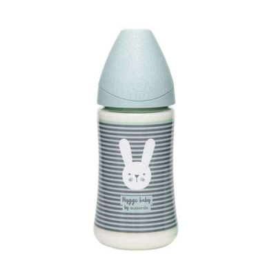 SUAVINEX PREMIUM BIBERON SILICONE AVEC TETINE RONDE 3 VITESSES +0M 270 ML