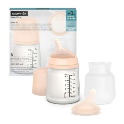 SUAVINEX STARTER SET ZERO ZERO DEBIT S ADAPTANT A LA SUCCION DU BEBE 180 ML +0M