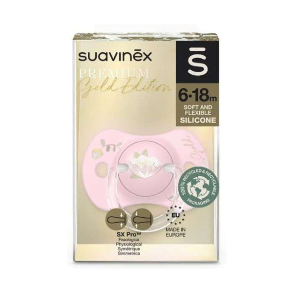 SUAVINEX SUCETTE SILICONE PREMIUM GOLD EDITION 6.18M