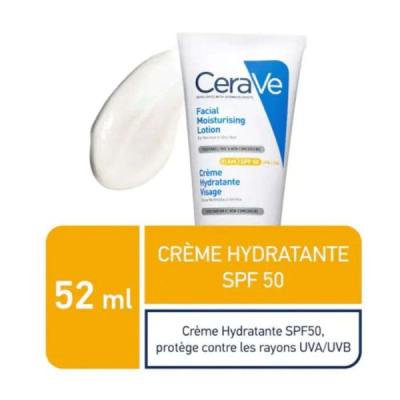 CERAVE - Creme hydratante visage spf 50 52 ml