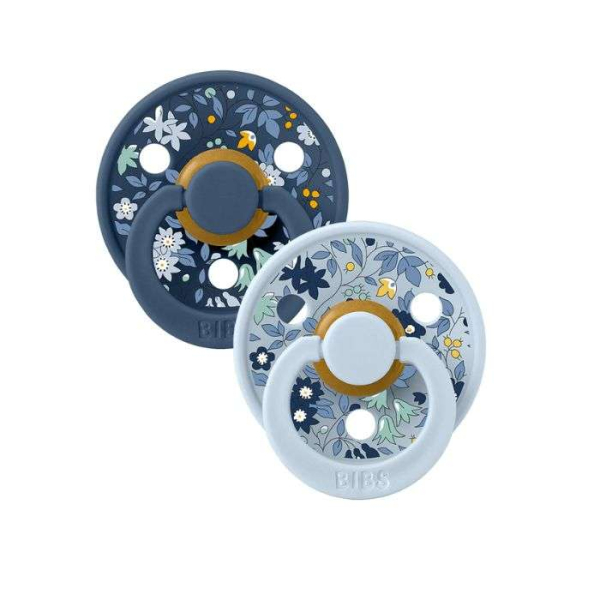 BIBS x LIBERTY COLOUR PACIFIER ROUND PACK DE 2 SIZE 1 0MOIS+