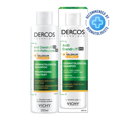 VICHY - Dercos shampooing antipelliculaire cheveux secs 200 ml