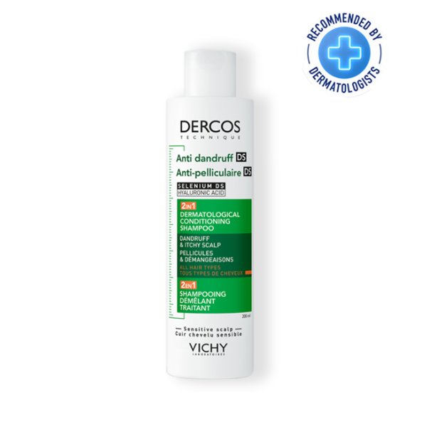 VICHY - Dercos shampooing 2en1 anti-pelliculaire ds et démêlant 200ml