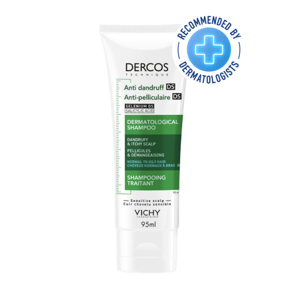 VICHY - Dercos shampooing traitant antipelliculaire cheveux normaux à gras 95ml