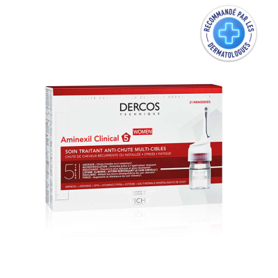 VICHY - Dercos aminexil clinical 5 femmes – 21 ampoules