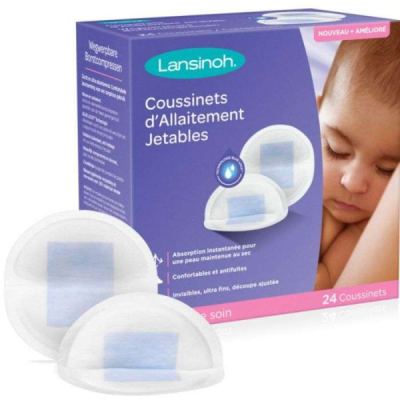 LANSINOH - Coussinets d'allaitement jetables 24 pieces