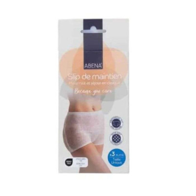 ABENA SLIP DE MAINTIEN PACK DE 3 TAILLE UNIQUE BLANC