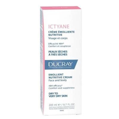 DUCRAY - Ictyane creme emolliente nutritive visage et corps 200 ml
