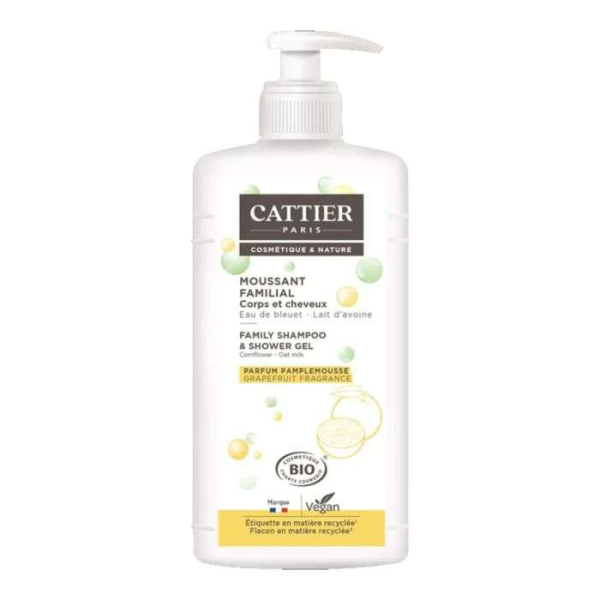 CATTIER MOUSSANT FAMILIAL CORPS ET CHEVEUX 1 LITRE