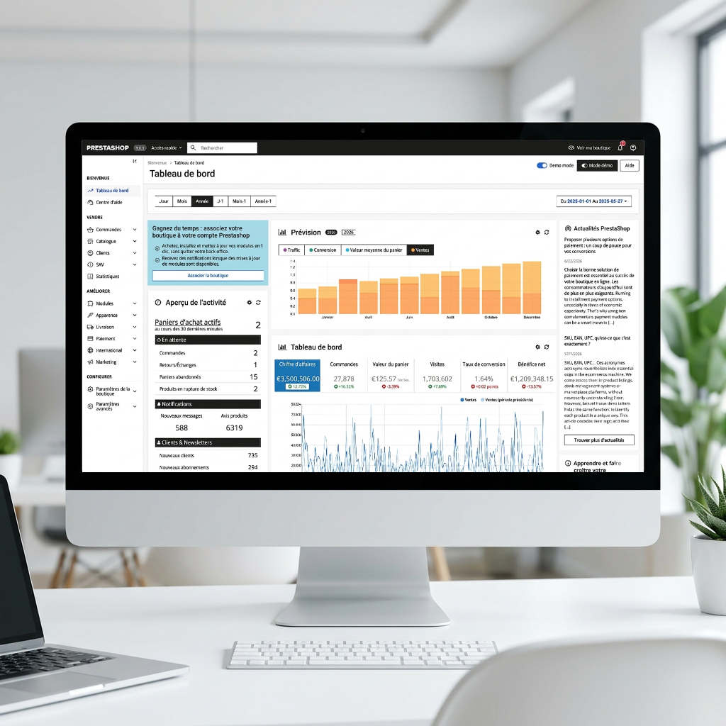 PrestaShop Dashboard